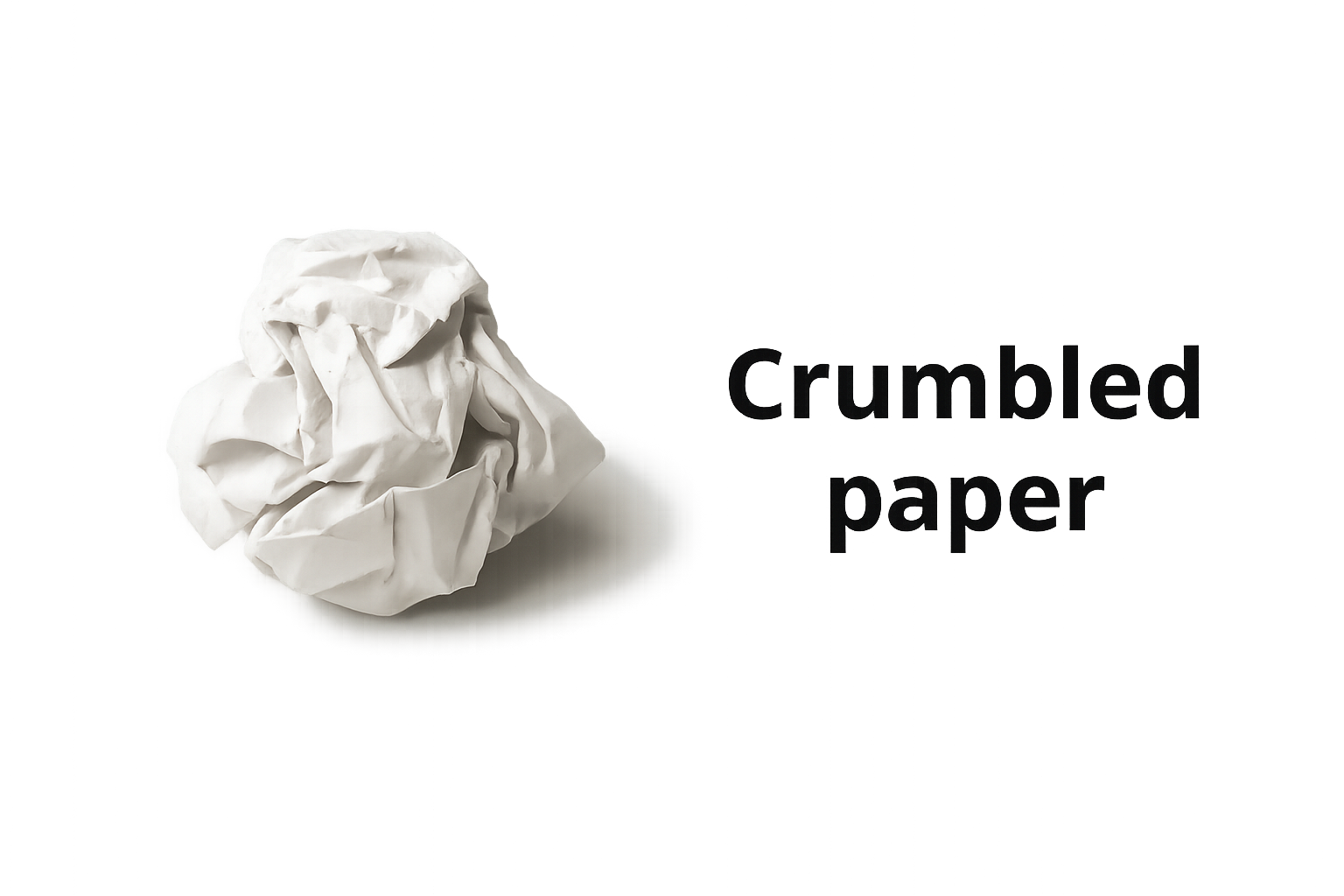 Crumbled paper