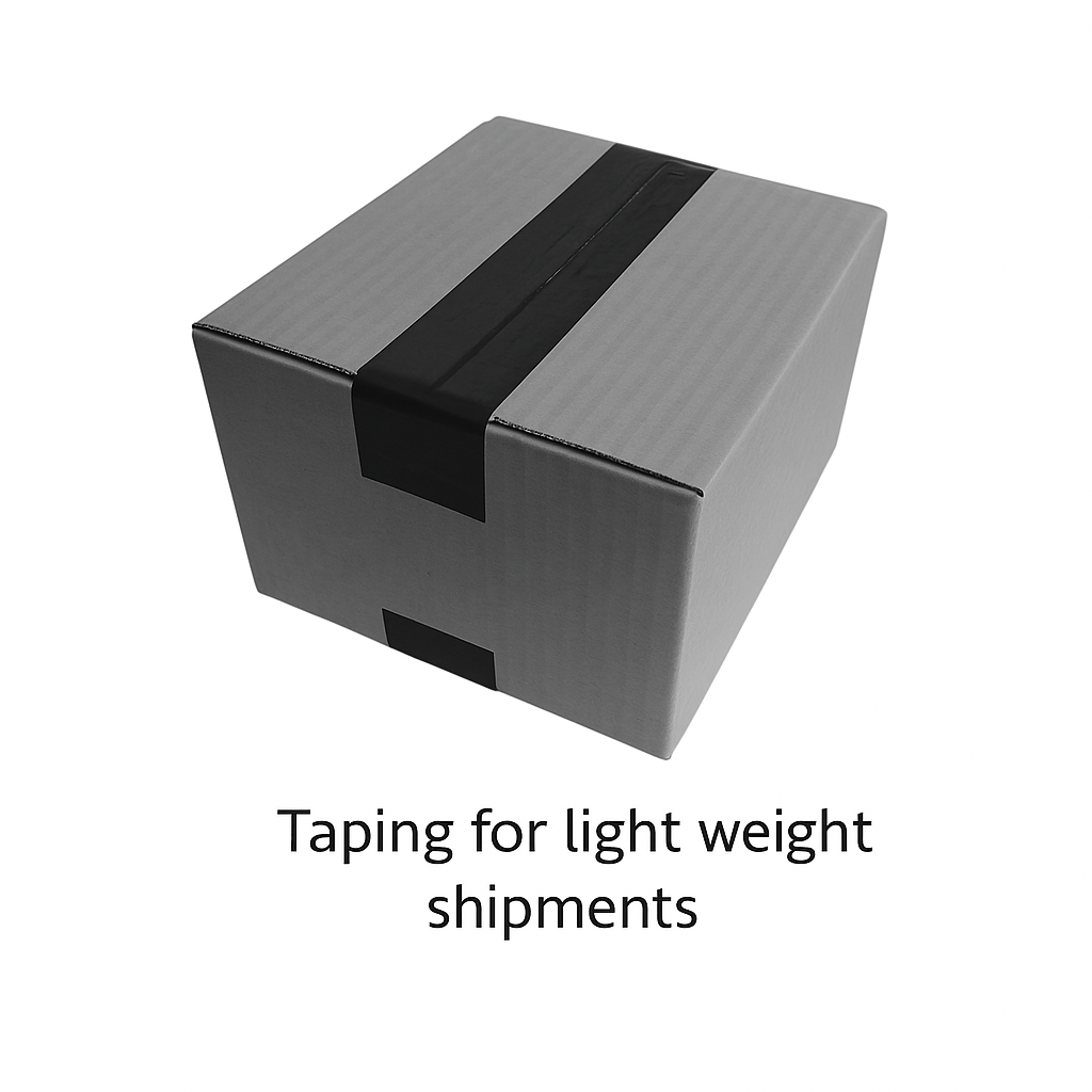 Taping for light weight shipments