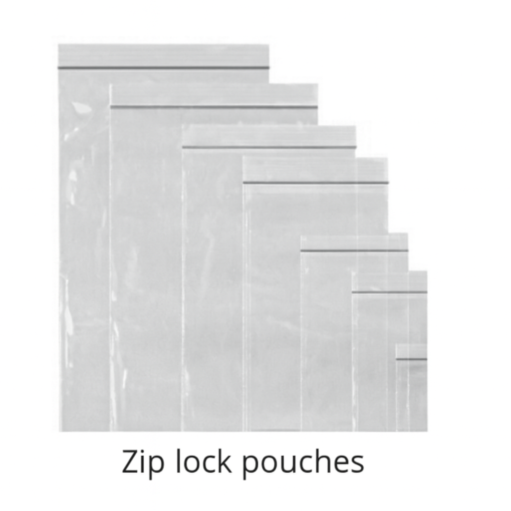 Zip lock pouches