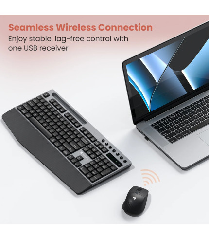 Seamless Wireless Connection Keyboard Mouse Combo