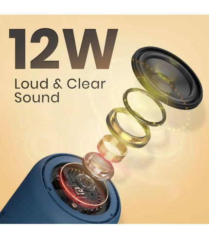 Top view showing control buttons of Portronics Sound Drum 1 TWS Blue