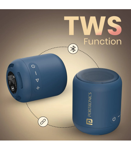 Portronics Sound Drum 1 TWS speaker with packaging box