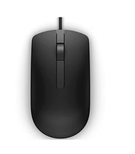 Dell Wired Mouse MS116 – Black USB Optical Mouse