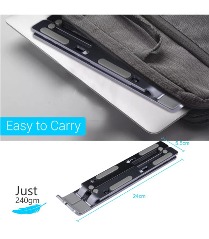Height Adjustable Portronics My Buddy K Laptop Stand Grey