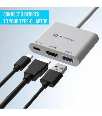 C-Konnect USB 3.0 | USB-C PD Charge | HDMI Port | Type-C Plug