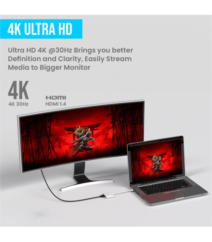 C-Konnect USB 3.0 | USB-C PD Charge | HDMI Port | Type-C Plug