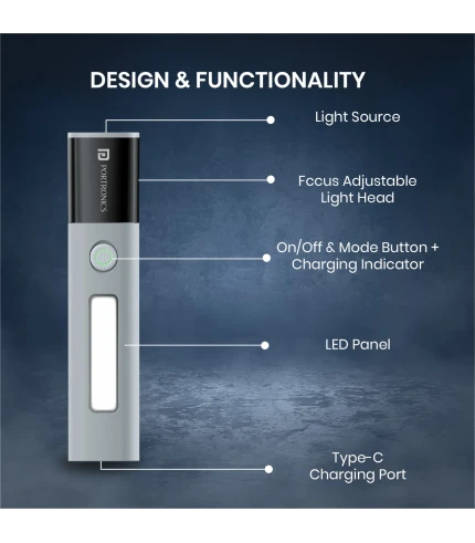Portronics Eco Glow 2 (POR 3045) – Grey