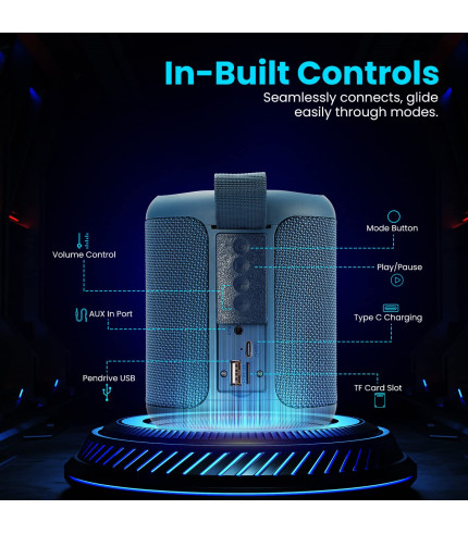 Water-resistant body of Portronics SoundDrum P Portable Speaker